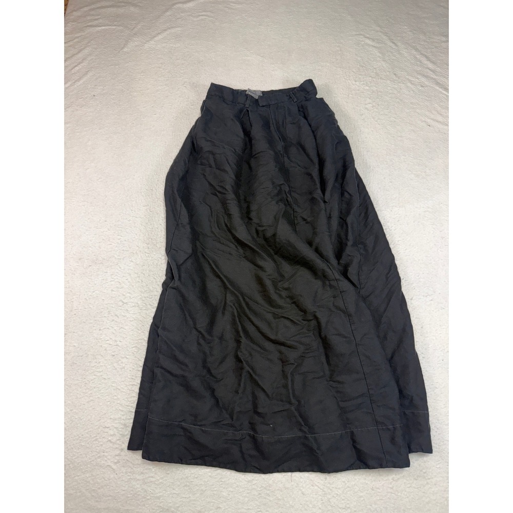 Anthropologie Black High Waisted Maxi Skirt A-Line Textured Long Skirt Size 2